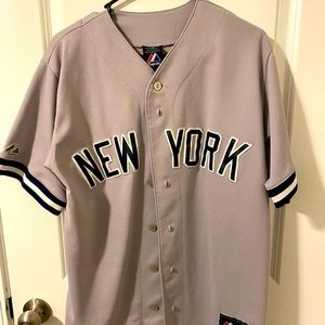 Majestic New York Yankees Derek Jeter jersey - LARGE Gray